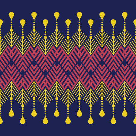 Ikat Seamless Pattern Design for Fabric.の写真素材