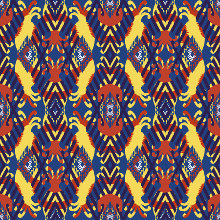 Ikat Seamless Pattern Design for Fabric.の写真素材