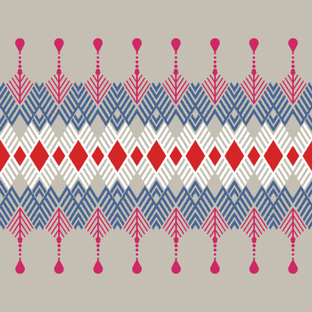 Ikat Seamless Pattern Design for Fabric.の写真素材