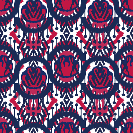 Ikat Seamless Pattern Design for Fabric.の写真素材