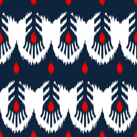 Ikat seamless pattern  as cloth, curtain, textile design, wallpaper, surface texture background.の写真素材