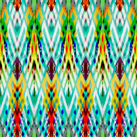 Ikat seamless pattern  as cloth, curtain, textile design, wallpaper, surface texture background.の写真素材