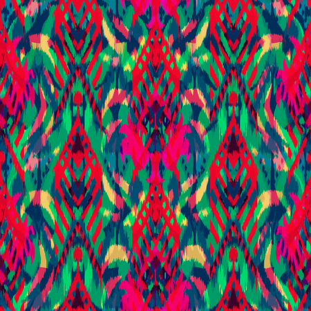 Ikat seamless pattern  as cloth, curtain, textile design, wallpaper, surface texture background.の写真素材