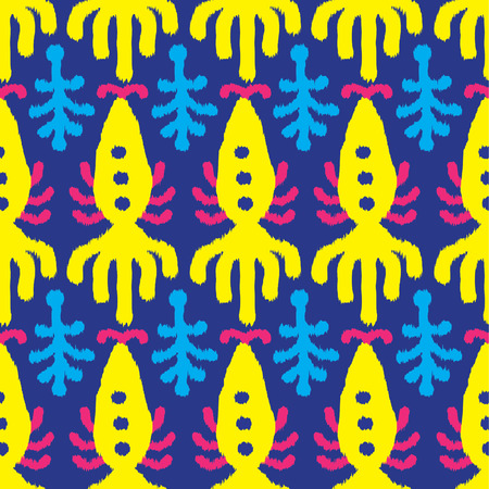 Ikat pattern designのイラスト素材