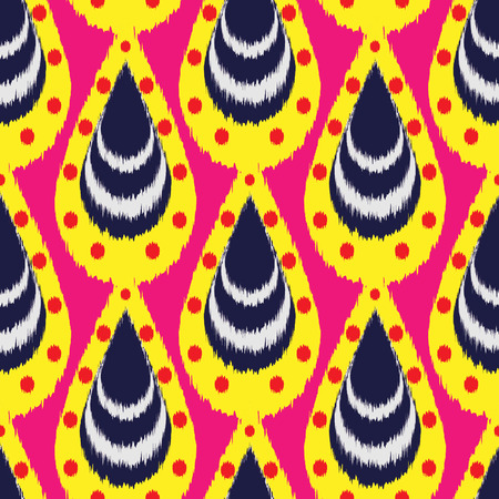 Ikat Seamless Pattern Design for Fabric.のイラスト素材