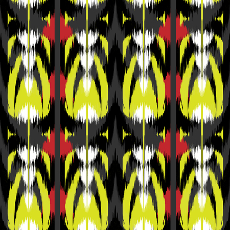 Ikat seamless pattern  as cloth, curtain, textile design, wallpaper, surface texture background.の写真素材