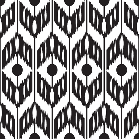 Ikat Seamless Pattern Design. Ethnic fabric. Bohemian fashion.のイラスト素材