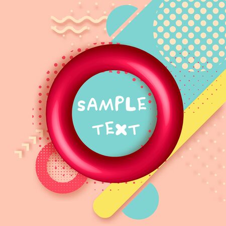 Geometry colorful summerのイラスト素材