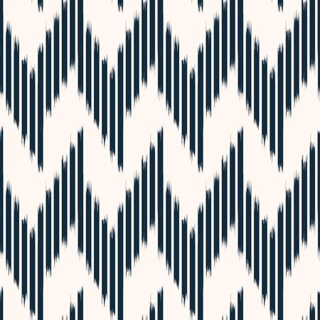 Black and white ikat Seamless Pattern Design for Fabric. Vector EPS10のイラスト素材