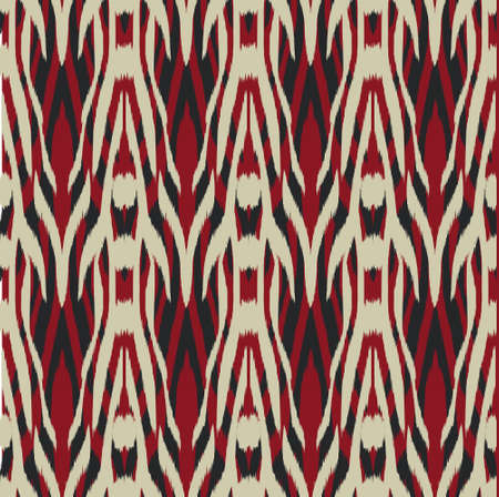 Ikat seamless pattern as cloth, curtain, textile design, wallpaper, surface texture background. Vector EPS10のイラスト素材
