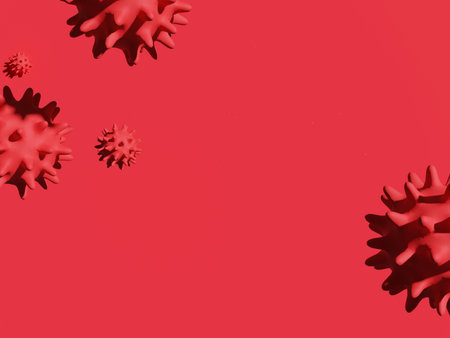 3D of virus cell pattern background. Minimal style.の写真素材