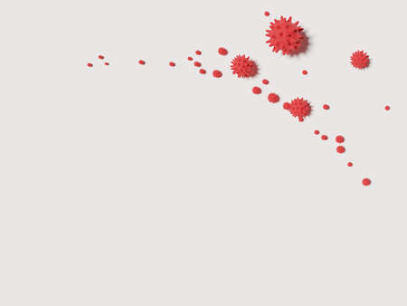 3D of virus cell background. Cleaning concept. Minimal style.の写真素材