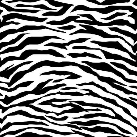 Abstract black seamless zebra, tiger patternのイラスト素材