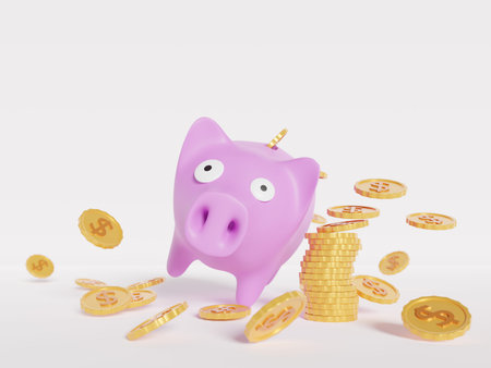 3D of economic crisis, financial losses, bankruptcy, recession concept.の写真素材