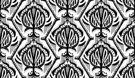 Seamless pattern with zebra stripes. Black and whiteの写真素材