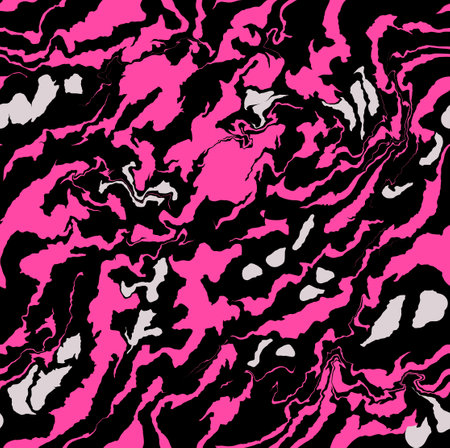 Seamless pattern with leopard print. Black and pink background.の写真素材