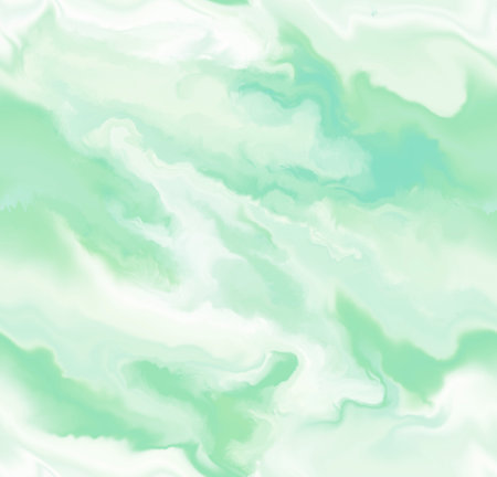 Seamless pattern Watercolor abstract background. Hand-drawn illustration. Green and white colors.の写真素材