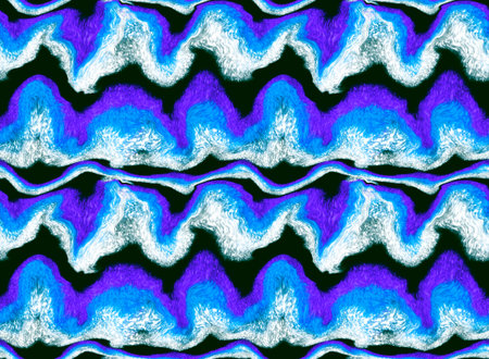 Seamless pattern of abstract hand-drawn waves on a dark background