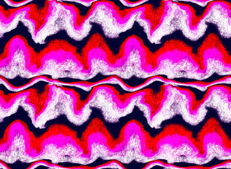 Seamless pattern with abstract wavy pattern in pink and blue colorsの写真素材