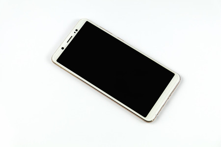 Phone smart phone on a white background.の写真素材