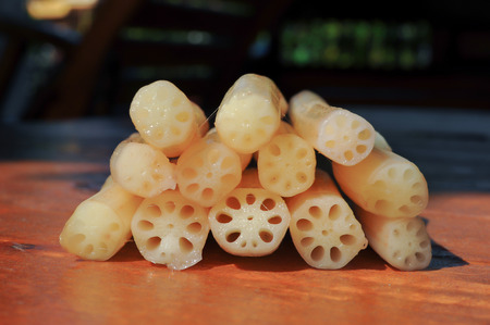 Lotus stem for cookingの写真素材
