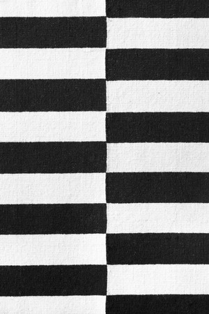 Black and white strip pattern fabric backgroundの写真素材