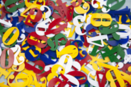 Blur Colourful  number shape background