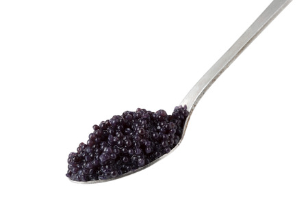 Caviar in spoonの写真素材