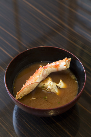 King crab miso soupの写真素材