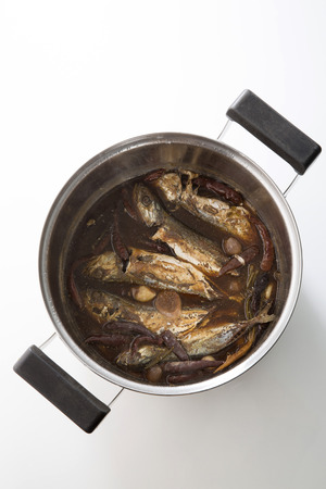 Thai sweet boiled mackerel in potの写真素材
