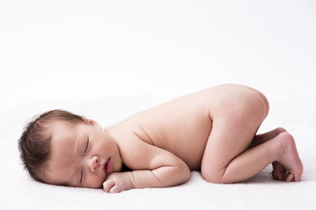 New born baby sleepingの写真素材