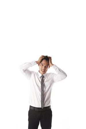 Asian businessman headacheの写真素材