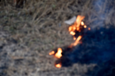 Blur background fire burningの写真素材