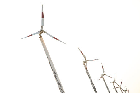 Old abandoned wind turbines