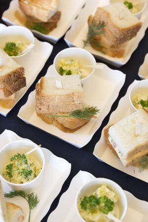 Sandwiches ready to eat in partyの写真素材