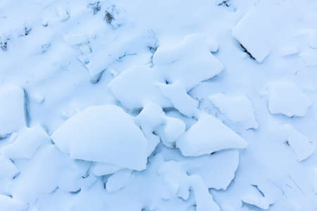 snow cover everything in winter seasonの写真素材