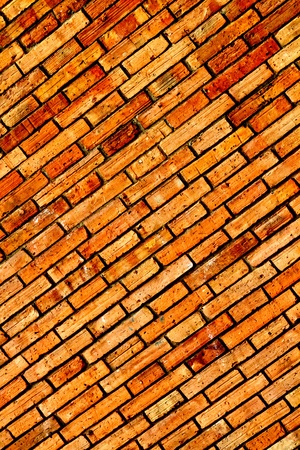 Red brick wallの写真素材