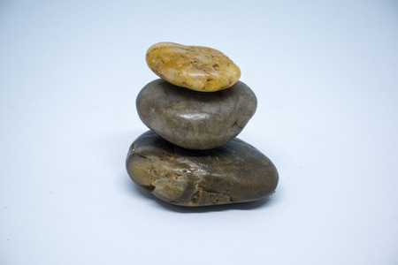 Stones on white background.の写真素材
