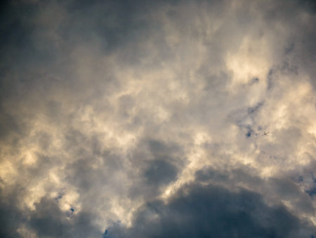 Sky with clouds in the evening