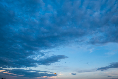 Sky with clouds in the eveningの写真素材