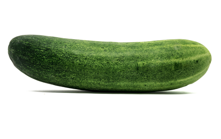 Cucumber on a white background with clipping path.の写真素材