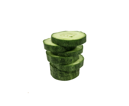 Cucumber on a white background with clipping path.の写真素材