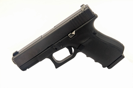 gun on whiteの写真素材