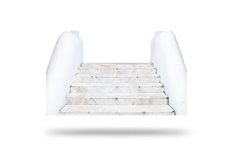 marble staircase on isolated backgroundsの写真素材