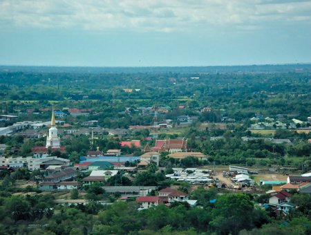 NAKHON RATCHASIMA CITY THAILAND-09 AUGUST 2019:Landscape of Nakhon Ratchasima,Nakhon Ratchasima Province often writes that Korat is a province in the northeastern part of Thailand.のeditorial素材