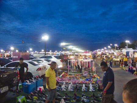 NAKHON RATCHASIMA THAILAND-09 AUGUST 2019:Save One night bazaar selling food and other things in itself in Nakhon Ratchasima Today is the end of the month to buy a lot of specialties.のeditorial素材