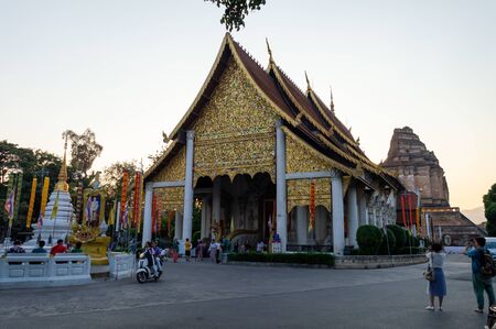 CHIANG MAI THAILAND-10 JANUARY 2020:Wat Chedi Luang temple,Built during the reign of Phaya Saen Mueang King Rama VII of the Mangrai Dynasty.Expected to be built in the years B.E.1928 - 1945.のeditorial素材
