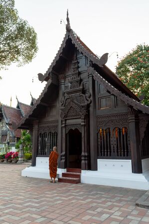 CHIANG MAI THAILAND-10 JANUARY 2020:Wat Chedi Luang temple,Built during the reign of Phaya Saen Mueang King Rama VII of the Mangrai Dynasty.Expected to be built in the years B.E.1928 - 1945.のeditorial素材
