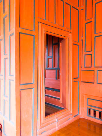 National Museum BANGKOK,THAILAND-10 AUGUST 2018: Doors and walls in traditional Thai houses. on, 10 AUGUST 2018, in Thailand.のeditorial素材