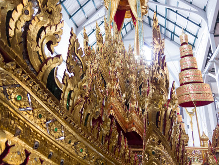 National Museum BANGKOK,THAILAND-10 AUGUST 2018: The royal chariot ritual funeral of the Royal Thai....